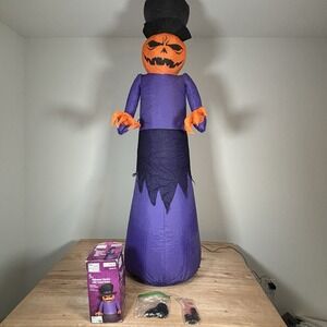 5ft Airblown Inflatable Halloween Pumpkin Reaper Home Accents Holiday Blow Up